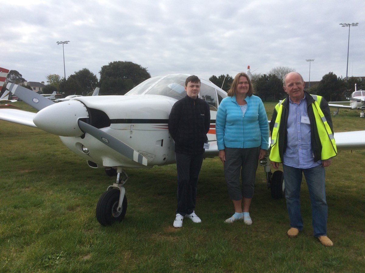 Pilot Vin Cadigan with Michael