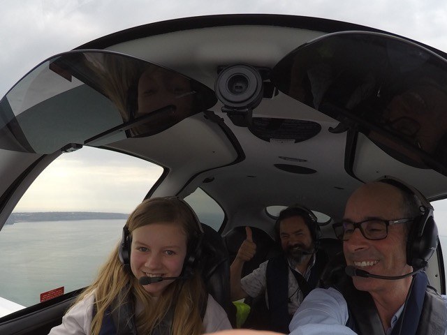 India and Sean with Pilot Nick